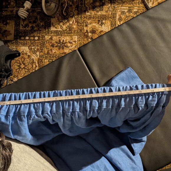 Full circle linen skirt with matching suspenders - Picture 9 of 10